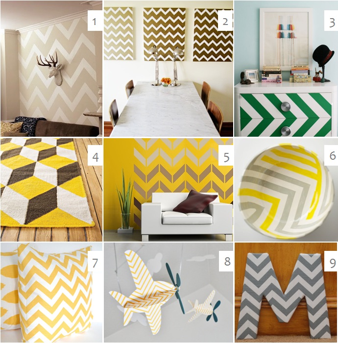Inspiration déco : les chevrons