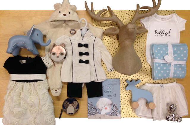 des idées-cadeaux bleu bébé à Place Montréal Trust