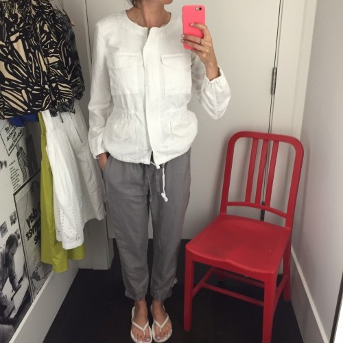 En cabine et en ligne chez Gap.